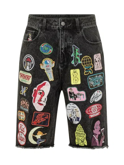 Kidsuper Mini Bermuda Shorts With Unique Accents In Black