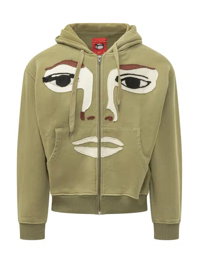 Kidsuper Mini Face Hoodie In Green