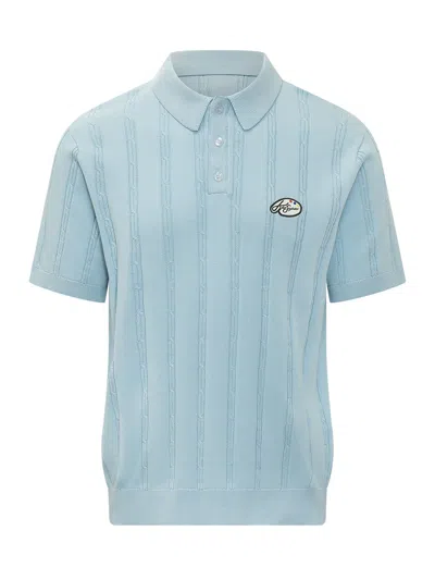Kidsuper Mini Polo With Embroidered Logo In Blue