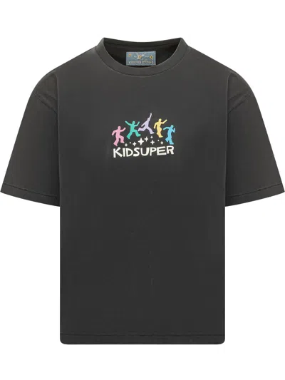 Kidsuper Mini T-shirt With Stampaint Graphic In Black