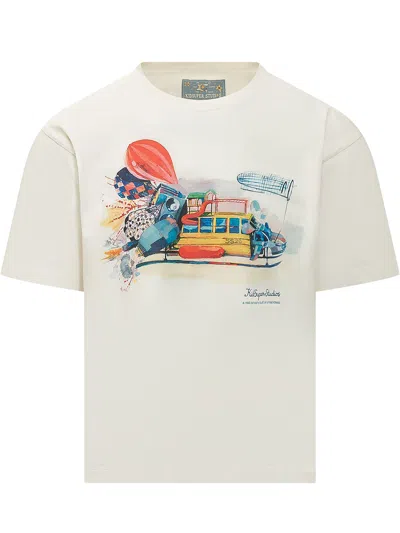 Kidsuper Mini T-shirt With Stampaint Graphics In Natural