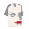 Kidsuper Patchwork Face Linen Camp Shirt