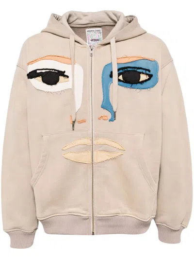 KIDSUPER PATCHWORK FACE WASHED HEAVYWEIGHT JACKET