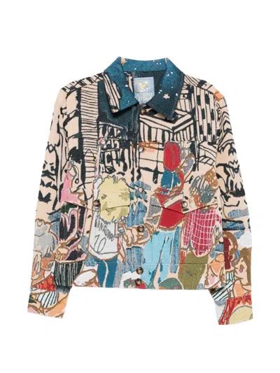 Kidsuper Patterned Button Shirt Jacket In Neutral