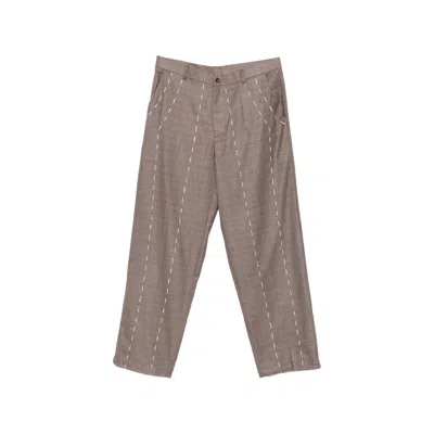 Kidsuper Plaid Tailored Trousers In Brown