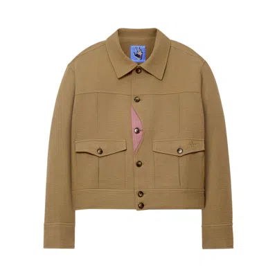 Pre-owned Kidsuper Pocket Detail Cropped Coat 'light Brown' | Men's Size S