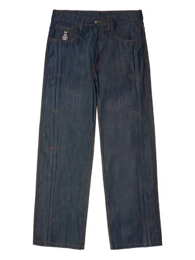 Kidsuper Raw Wide-leg Jeans In Blau