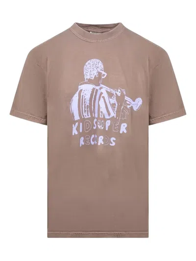 Kidsuper Records T-shirt In Brown
