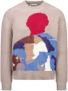Kidsuper Reverse Intarsia Jumper In Neutrals