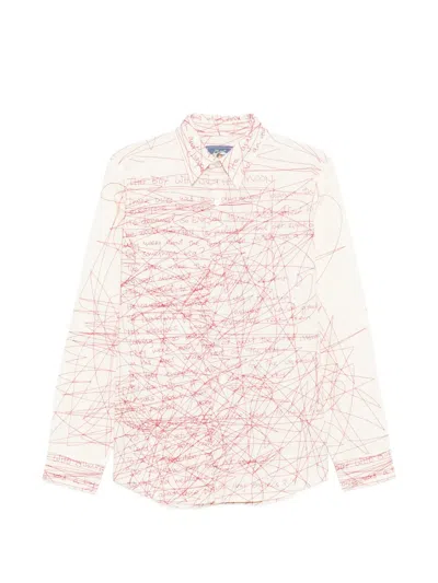 Kidsuper Scribbled Button Shirt In Neutral