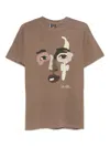 Kidsuper Shaped Face T-shirt In Brown