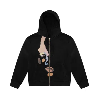 Kidsuper Side Eye Face Hoodie In Black