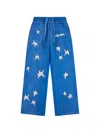 Kidsuper Star-patchwork Track Pants In Blue