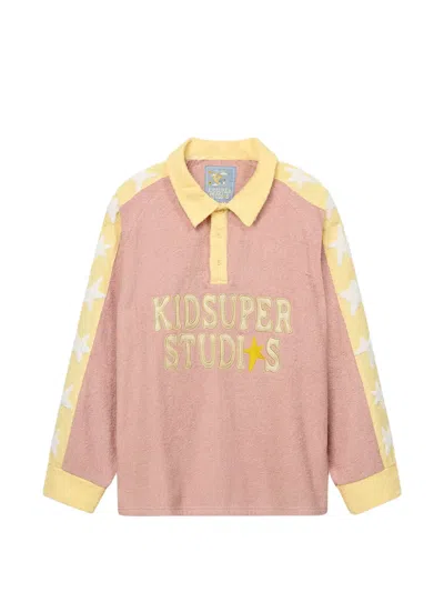 Kidsuper Stars Colourblock Polo Shirt In Pink