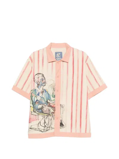 Kidsuper Striped Graphic Shirt In Multi