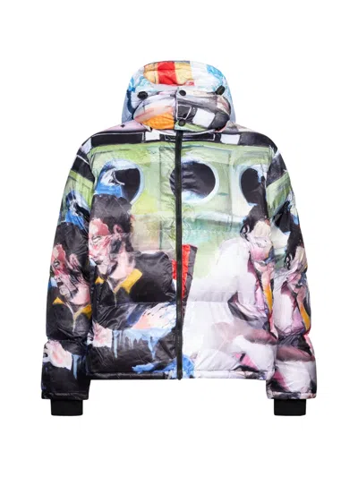 Kidsuper Sunday Mornings Graphic-print Padded Coat In Multi