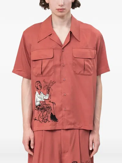 Kidsuper Tecnacolor Dreams Embroidered Shirt In Red