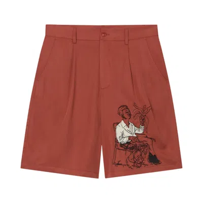 Pre-owned Kidsuper Tecnacolor Dreams Lycra Bermuda Shorts 'burgundy' | Red | Men's Size M