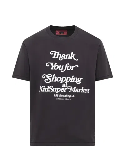 Kidsuper Thank You For Shoppin Graphic-print T-shirt In Black