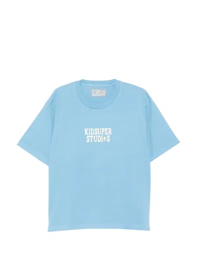 Kidsuper The Boy Who Jumped The Moon Graphic-print T-shirt In Blue