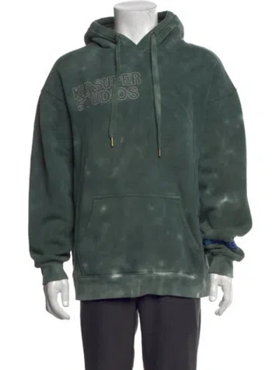Pre-owned Kidsuper Tie-dye Print Crew Neck Hoodie In Green