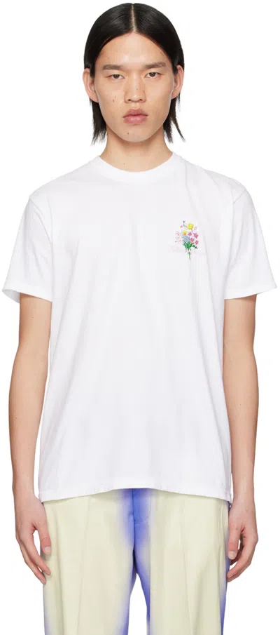 Kidsuper Mens White Growing Ideas Short-sleeved Cotton-jersey T-shirt