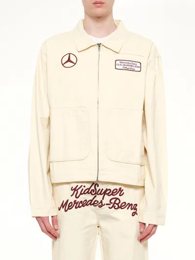 Kidsuper X Mercedes Benz Logo-patch Lightweight Jacket In Neutral