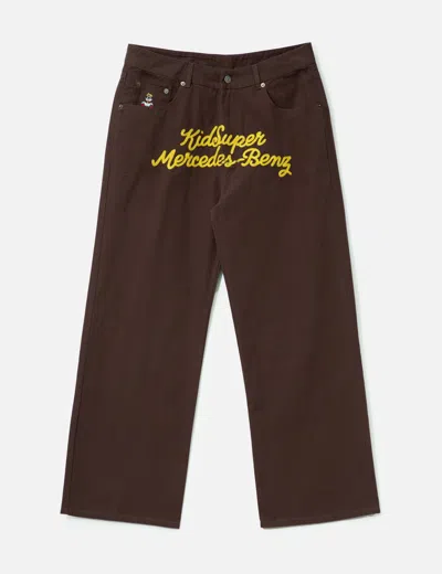 Kidsuper X Mercedes Benz Work Pants In Brown
