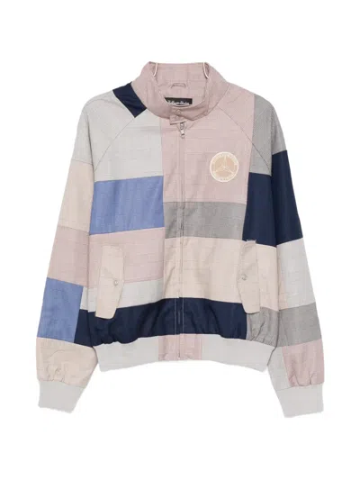 Kidsuper X Mercedez Benz Patchwork Zip-up Jacket In Animal Print