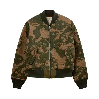 Pre-owned Kidsuper X Piet 3d Knit Bomber Jacket 'camo' | Multi-color | Men's Size M In Multicolor