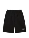 Kidwest Script Logo-print Cotton Shorts In Black