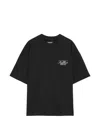 Kidwest Script Logo-print Cotton T-shirt In Black