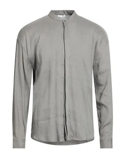 Kiefermann Man Shirt Grey Size Xxl Linen, Viscose, Elastane In Gray