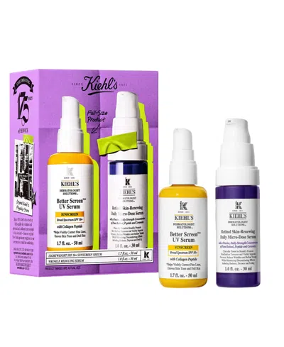 Kiehl's Since 1851 2-pc. Day-to-night Duo Sunscreen And Retinol Serum Set In Transparent