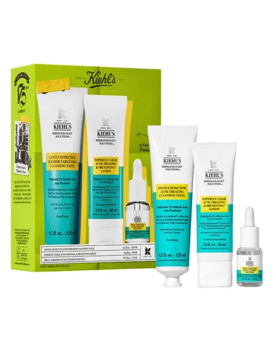 Kiehl's Since 1851 3-pc. Clear Intentions Cleansing Paste And Spot Treatment Set In Transparent