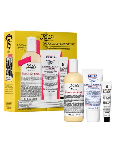 Kiehl's Since 1851 3-pc. Complete Body Care Moisturizer And Lip Balm Set In Transparent