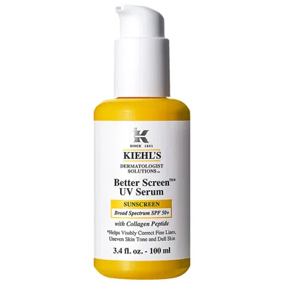 Kiehl's Since 1851 Better Screen Uv Serum Spf 50+ Facial Sunscreen With Collagen Peptide 3.38 Oz/100 ml