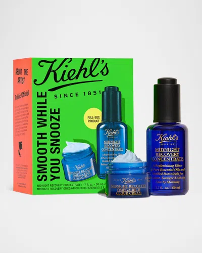 Kiehl's Since 1851 Smooth While You Snooze Midnight Recovery Must-haves Skincare Set ($106 Value) In White