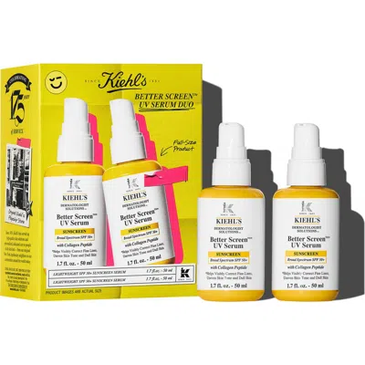 Kiehl's Since 1851 Better Screen Uv Serum With Broad Spectrum Spf 50+ Duo $90 Value In No Color