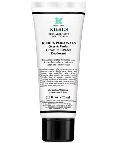 Kiehl's Since 1851 Over & Under Cream-to-powder Deodorant, 2.5 Oz. In Personals Over  Under Deodorant