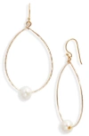 KI-ELE FRESHWATER PEARL TEARDROP EARRINGS