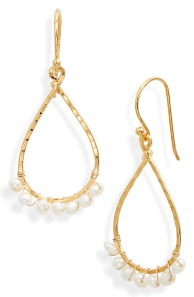 Ki-ele Jennifer Freshwater Pearl Teardrop Earrings In Gold