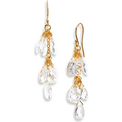 Ki-ele Elana Quartz Drop Earrings In Gold