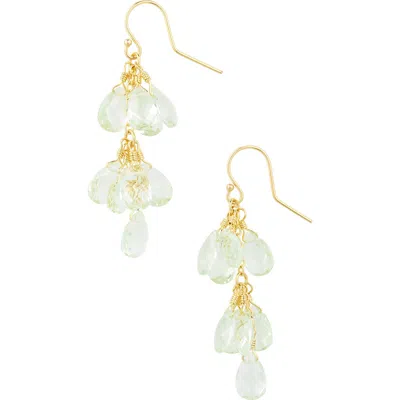 Ki-ele Elana Sage Quartz Drop Earrings