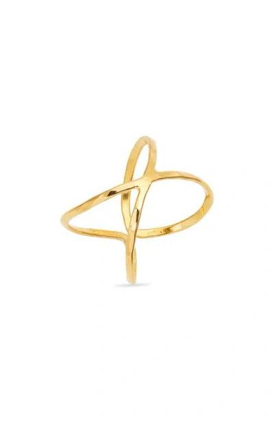 Ki-ele Emerson Infinity Wide Ring In Gold