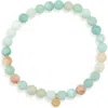 Ki-ele Farrah Intention Amazonite Beaded Bracelet In Gold/blue Green