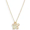 Ki-ele Flower Charm Necklace In Gold