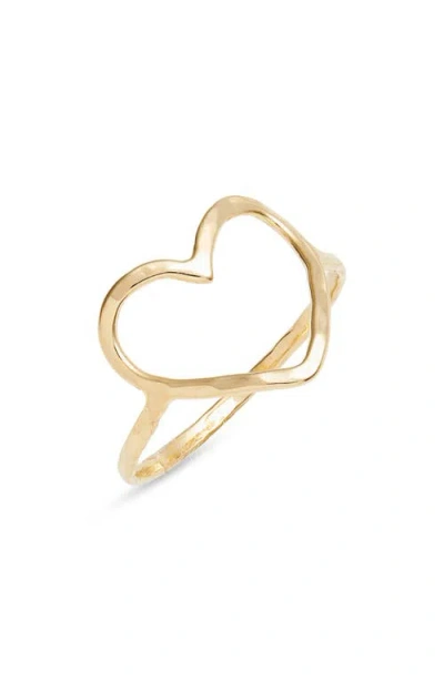 Ki-ele Forever Heart Ring In Gold