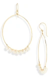 KI-ELE KI-ELE KATE LARGE FRESHWATER PEARL HOOP EARRINGS