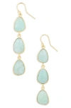 Ki-ele Kristyn Amazonite Triple Drop Earrings